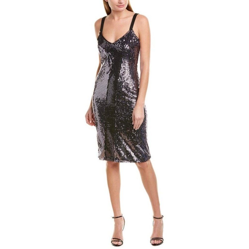 Parker NWT Beau Combo Sequin Sleeveless Sheath Dress Sz 4